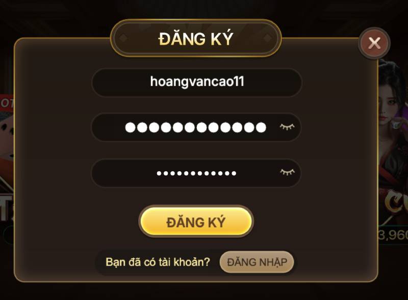 Điền thông tin đăng ký