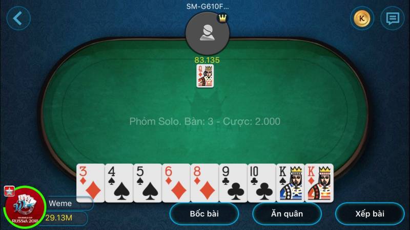 Quan sát từng lá bài trên bàn